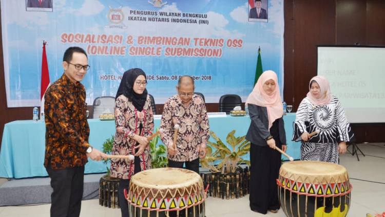 Sosialisasi dan Bimbingan Teknis OSS (Online Single Submission) Pengwil Bengkulu Ikatan Notaris Indonesia
